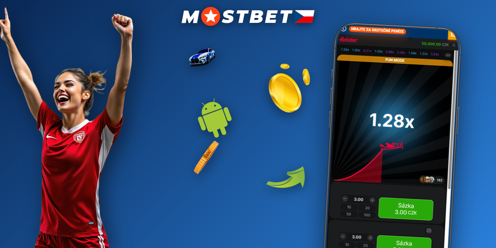 Tři obrazovky Mostbet app zobrazující sportovní sázky, live casino a Aviator