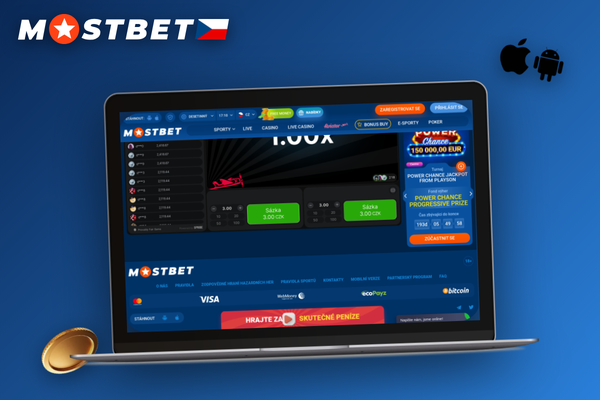 Ruka držící smartphone se spuštěnou hrou Aviator v mobilní aplikaci Mostbet