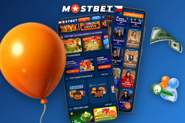Koláž log herních studií dostupných v katalogu Mostbet casino live