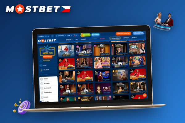 Hráč prozkoumává Mostbet casino live na notebooku v klidném prostředí